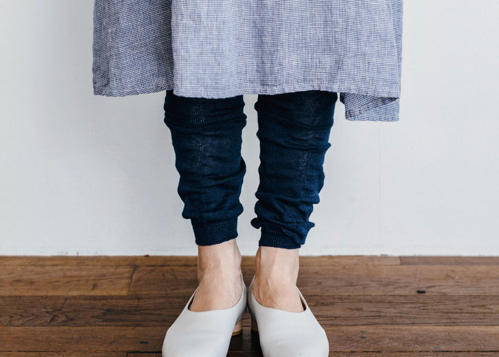 just in: linen leggings