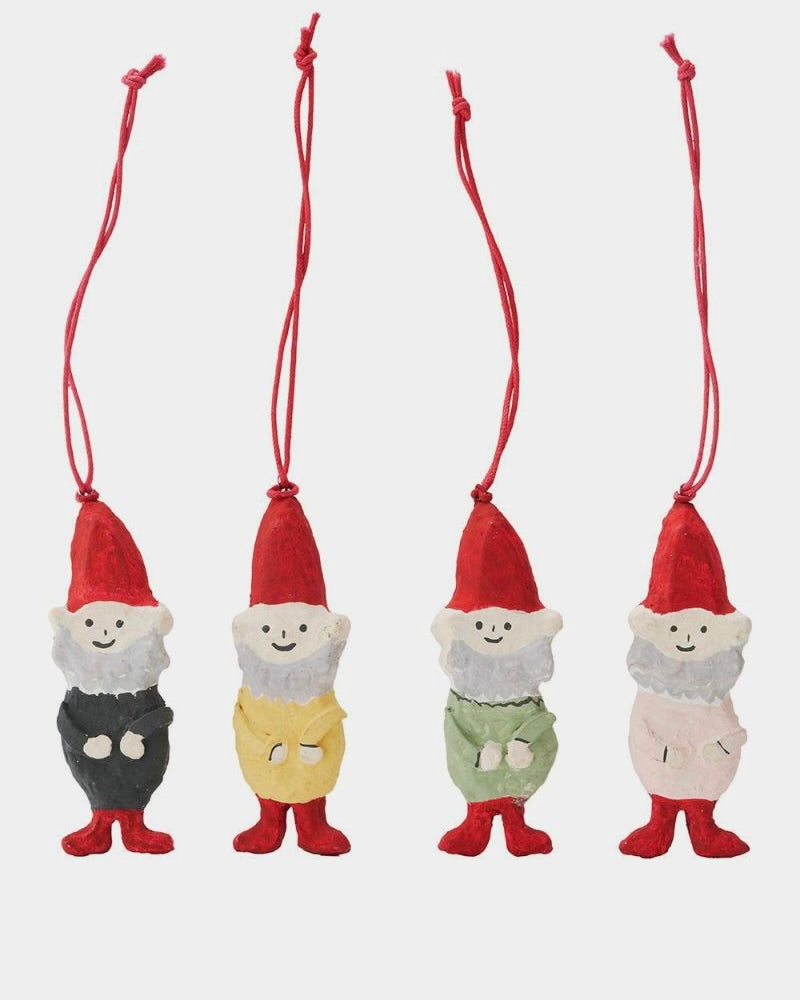 Holiday Ornament 4 Piece Set: Gnome