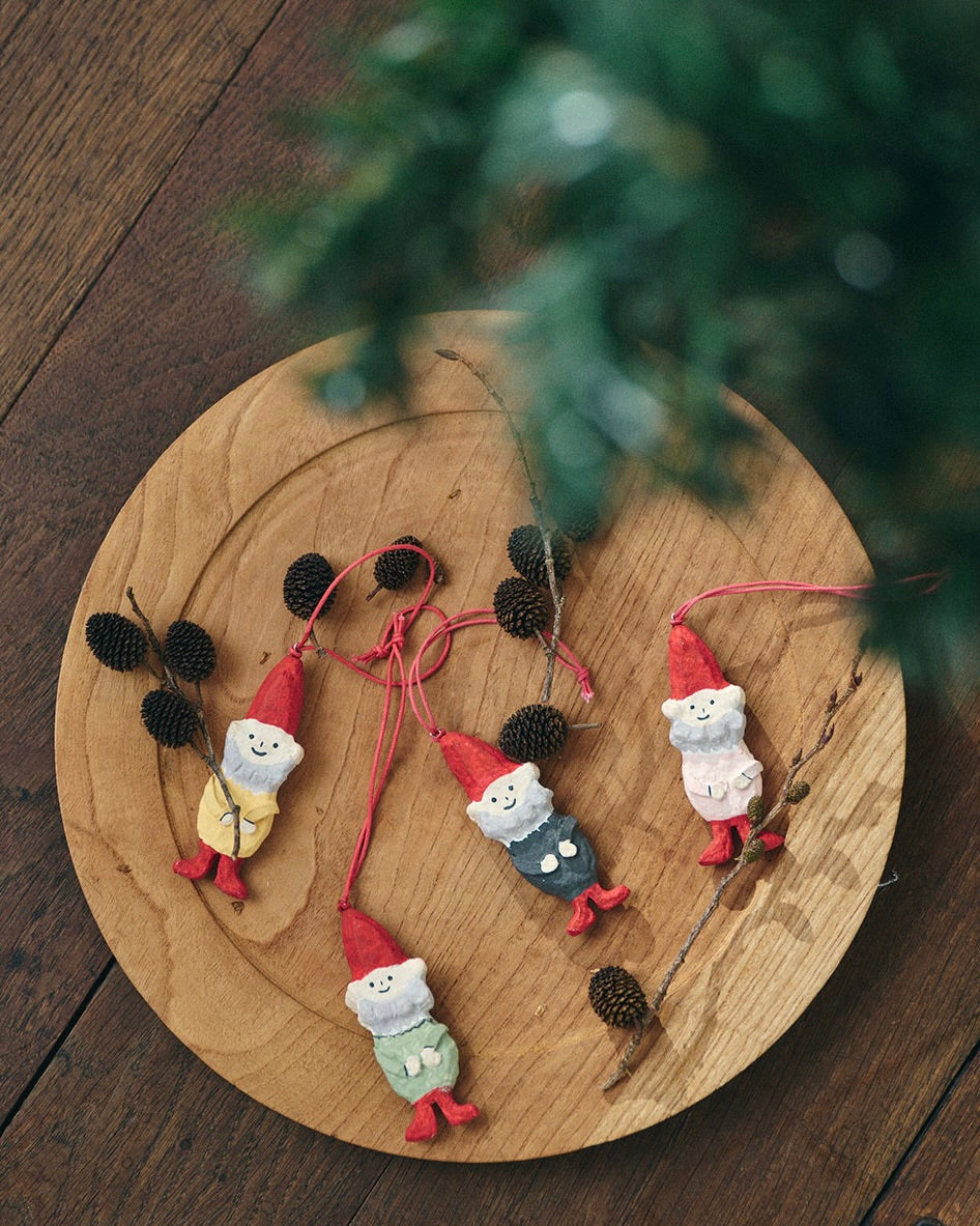 Holiday Ornament 4 Piece Set: Gnome