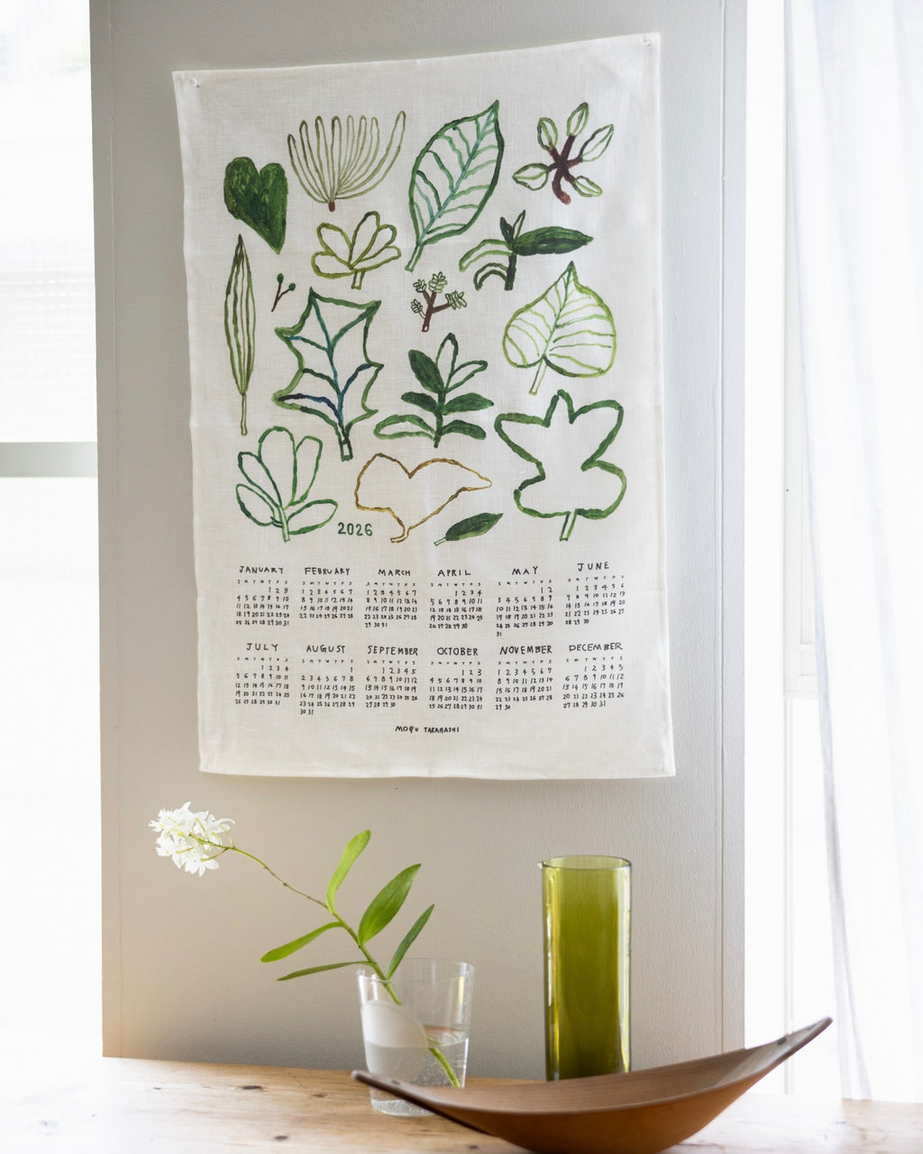 2026 Calendar Cloth: Green Plants