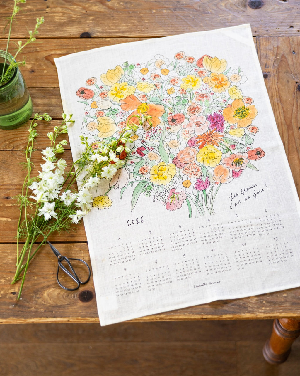 2026 Calendar Cloth: Joyful Bouquet