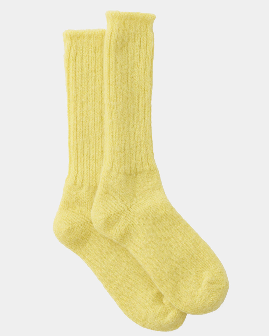 Mohair Socks: Citron