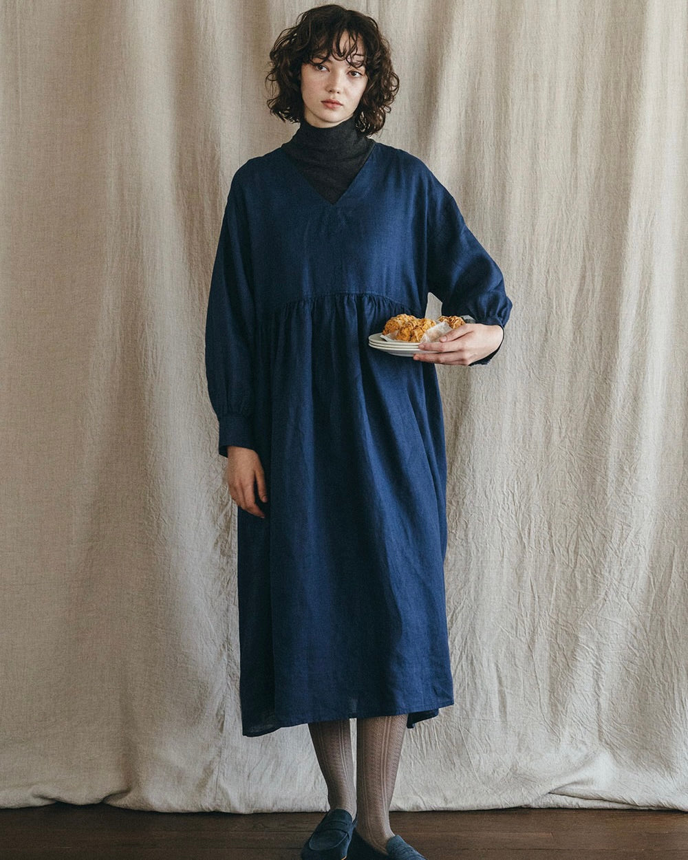 Metra Dress: Blue Nuit