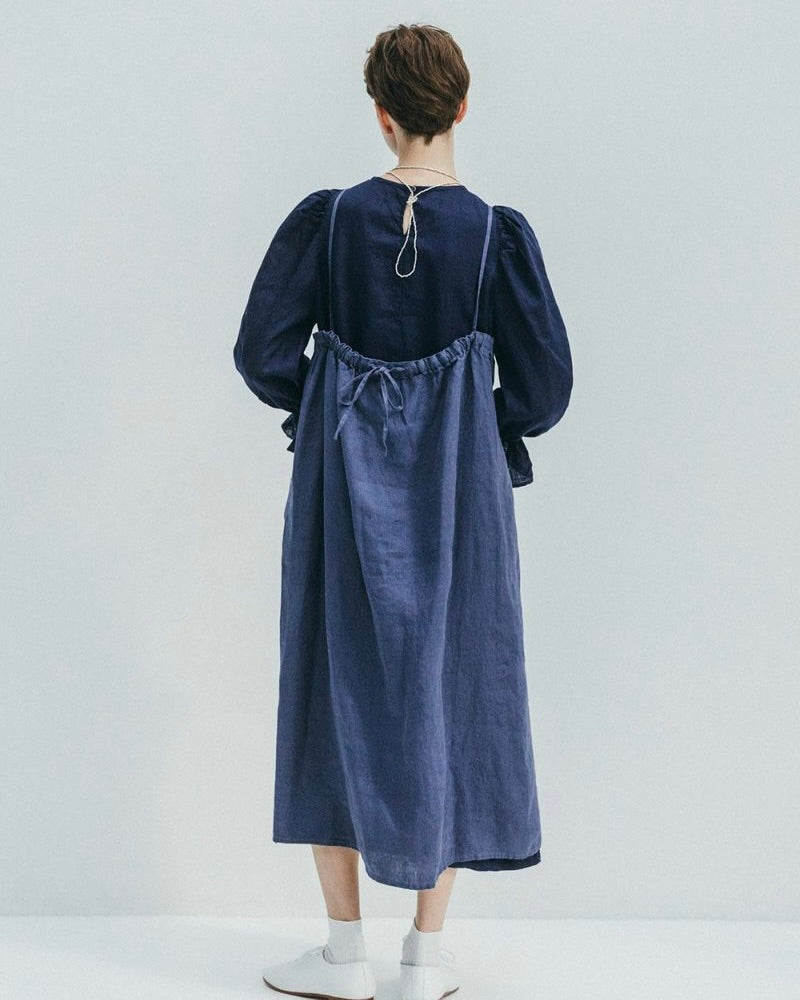 Violet Slip Dress: Smoke Blue