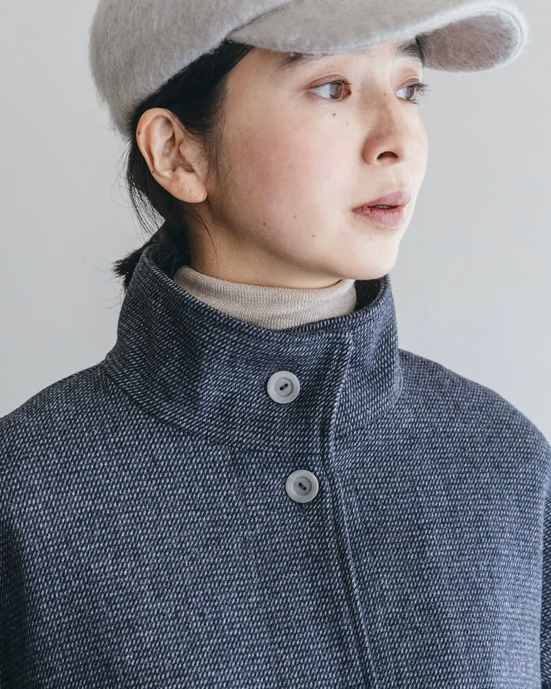 Olwen Coat: Wool Black Check
