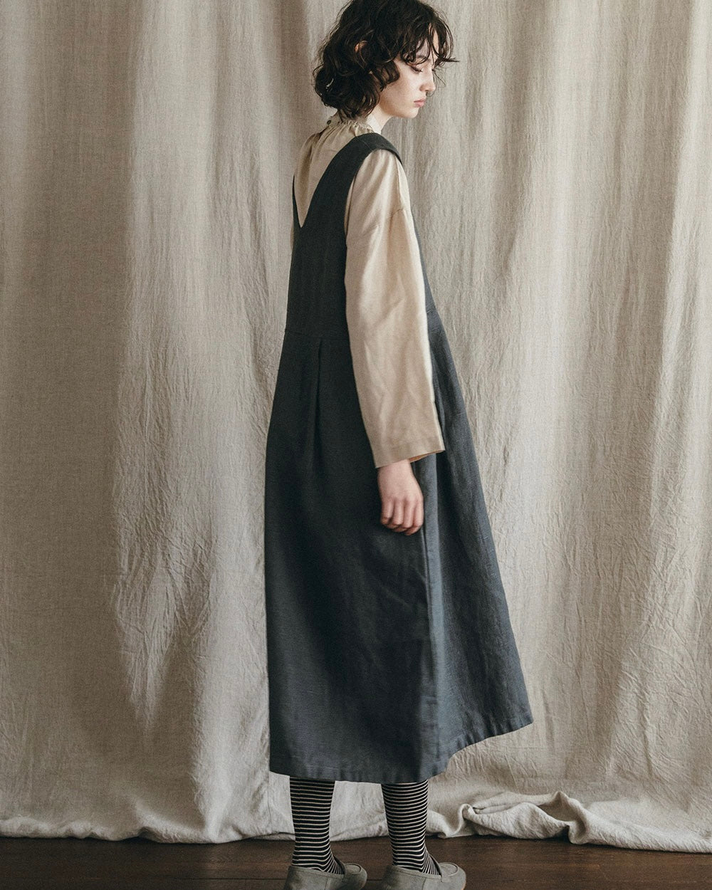 Vilnis Dress: Grey Blue