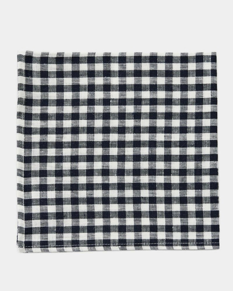 Napkin: Navy White Check