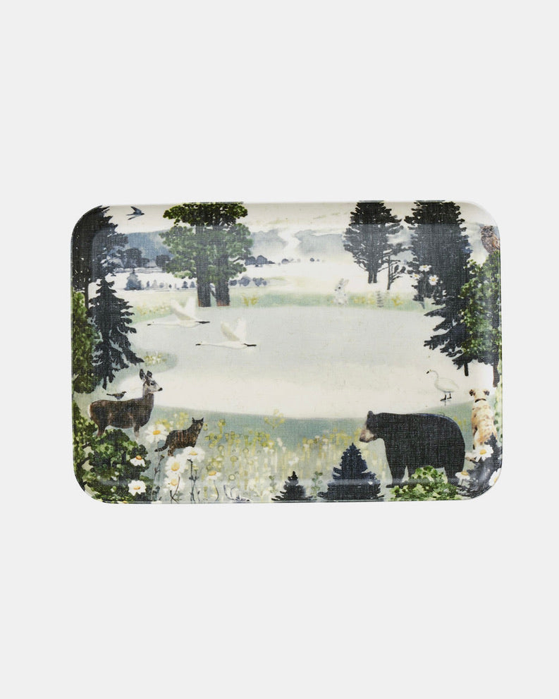 Linen Tray Medium: Misato Ogihara: Forest and Animals