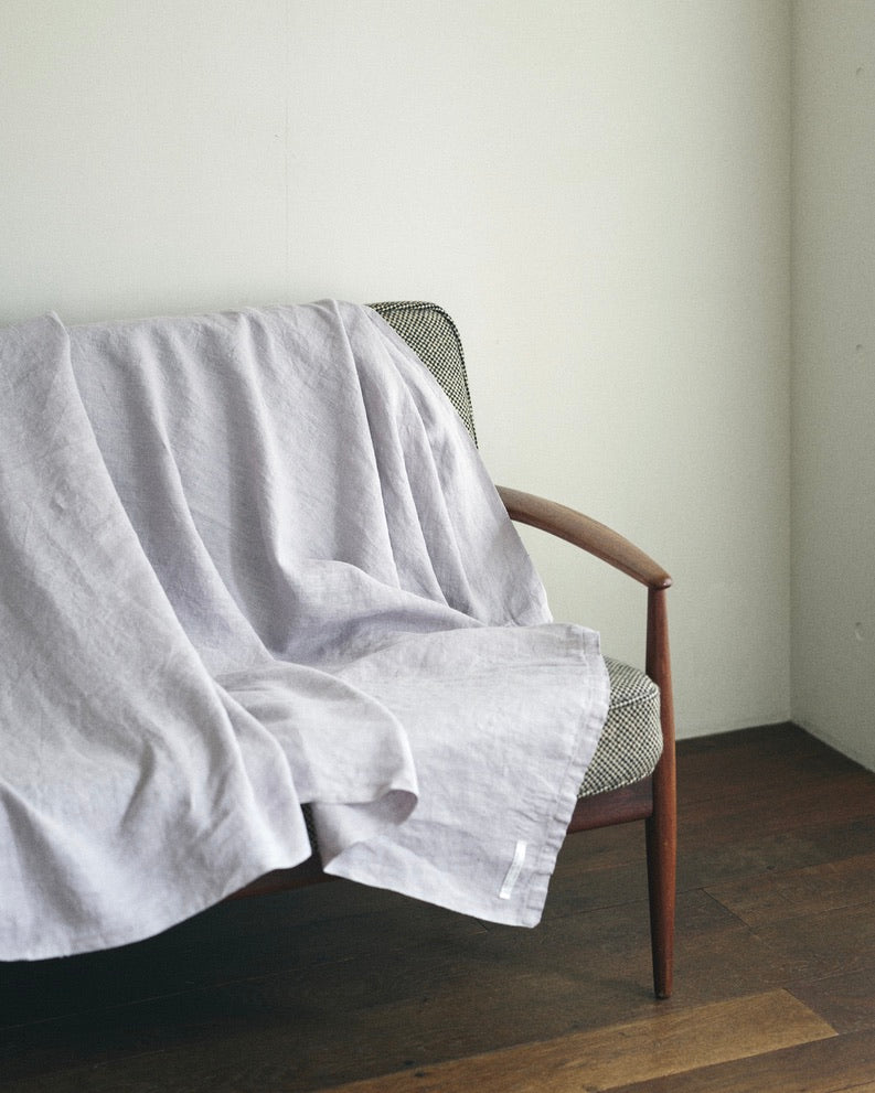 Linen Blanket: Ice Grey