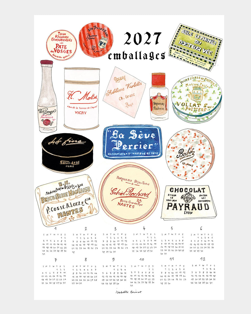 2027 Calendar Cloth: French Emballages