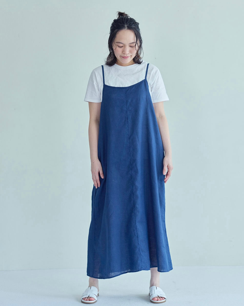 Elise Slip Dress: Blue Nuit