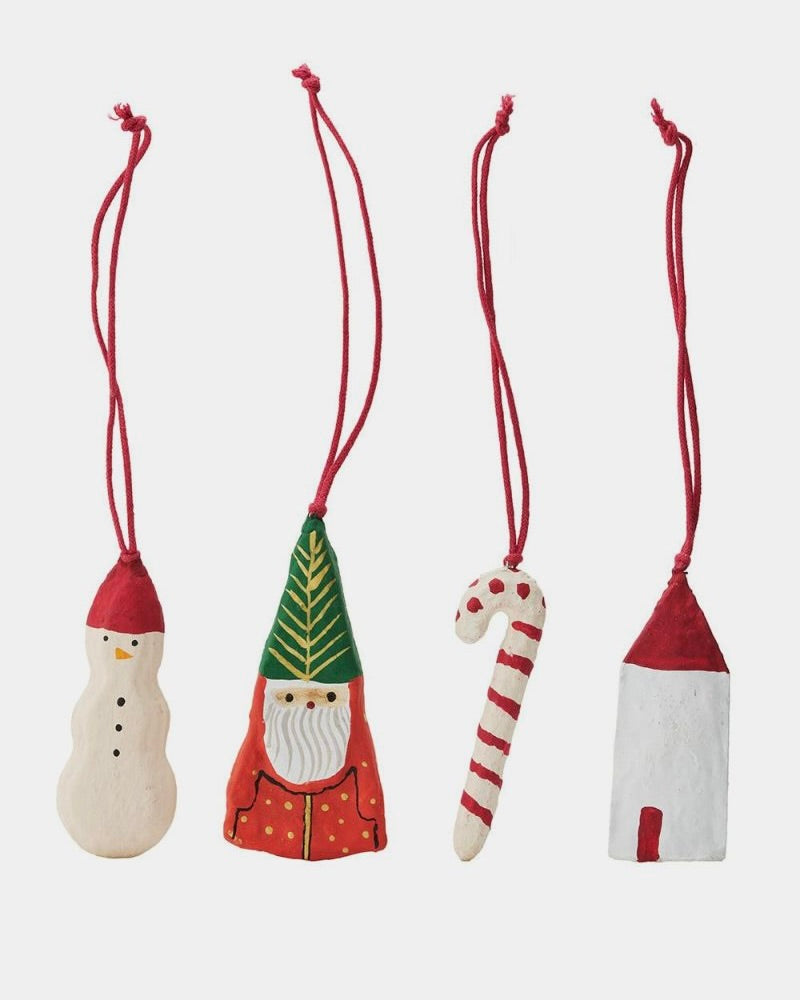 Holiday Ornament 4 Piece Set: Noel