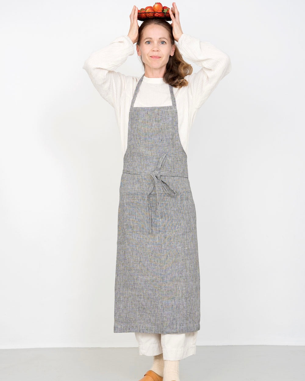 Full Apron: Black Houndstooth