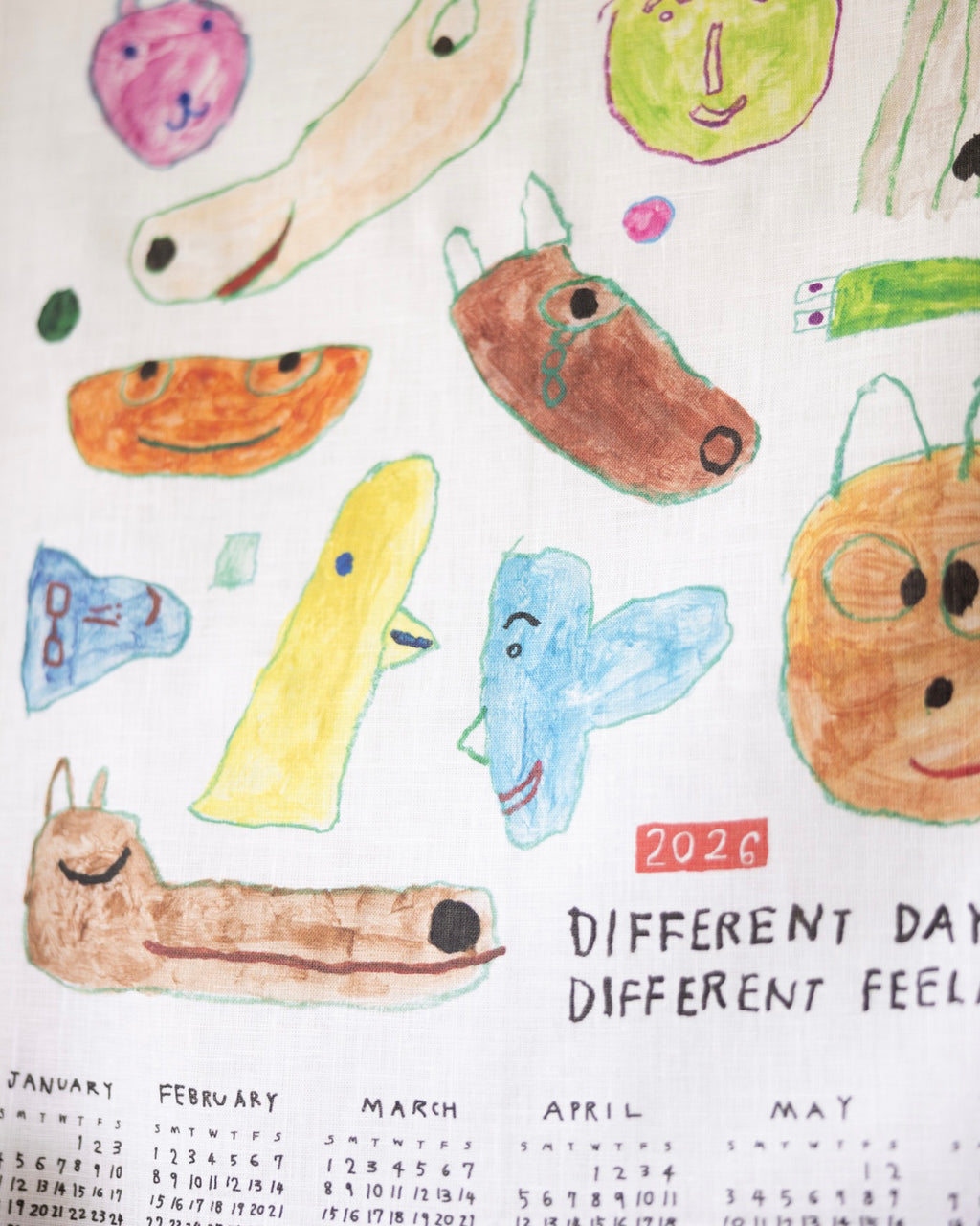 2026 Calendar Cloth: Different Day