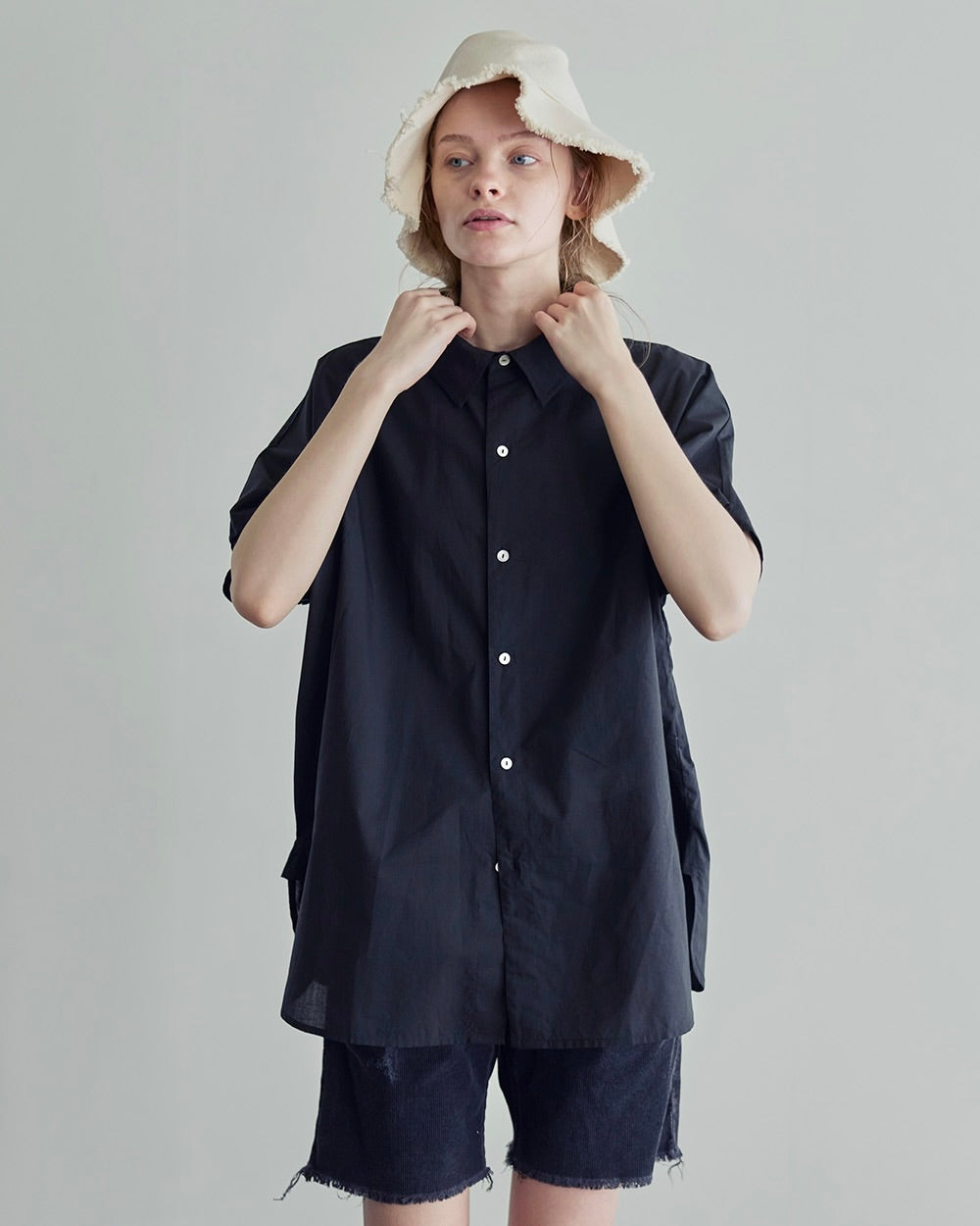 Khushi Shirt: Dark Navy