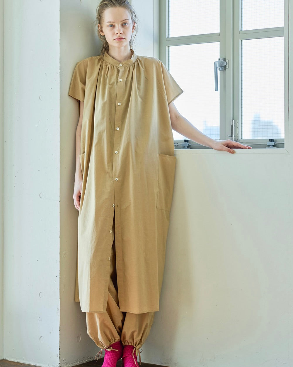 Claire Dress: Sand Beige