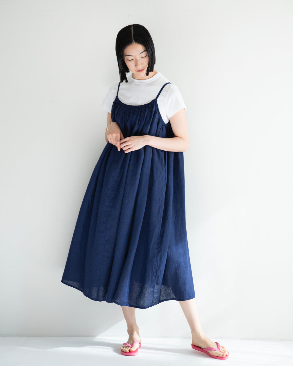 Sara Slip Dress: Blue Indigo