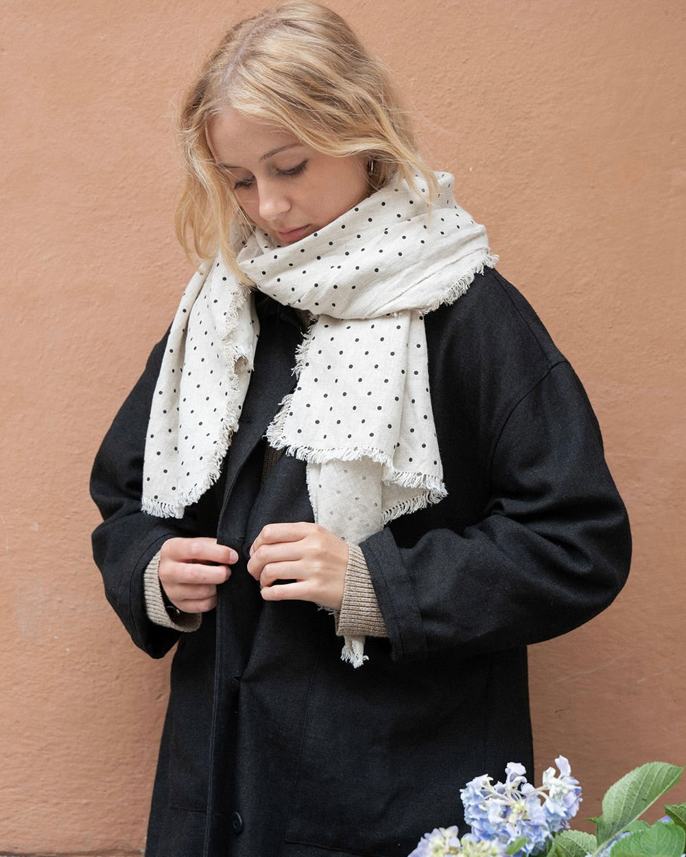 Tuz Scarf: Natural Dot