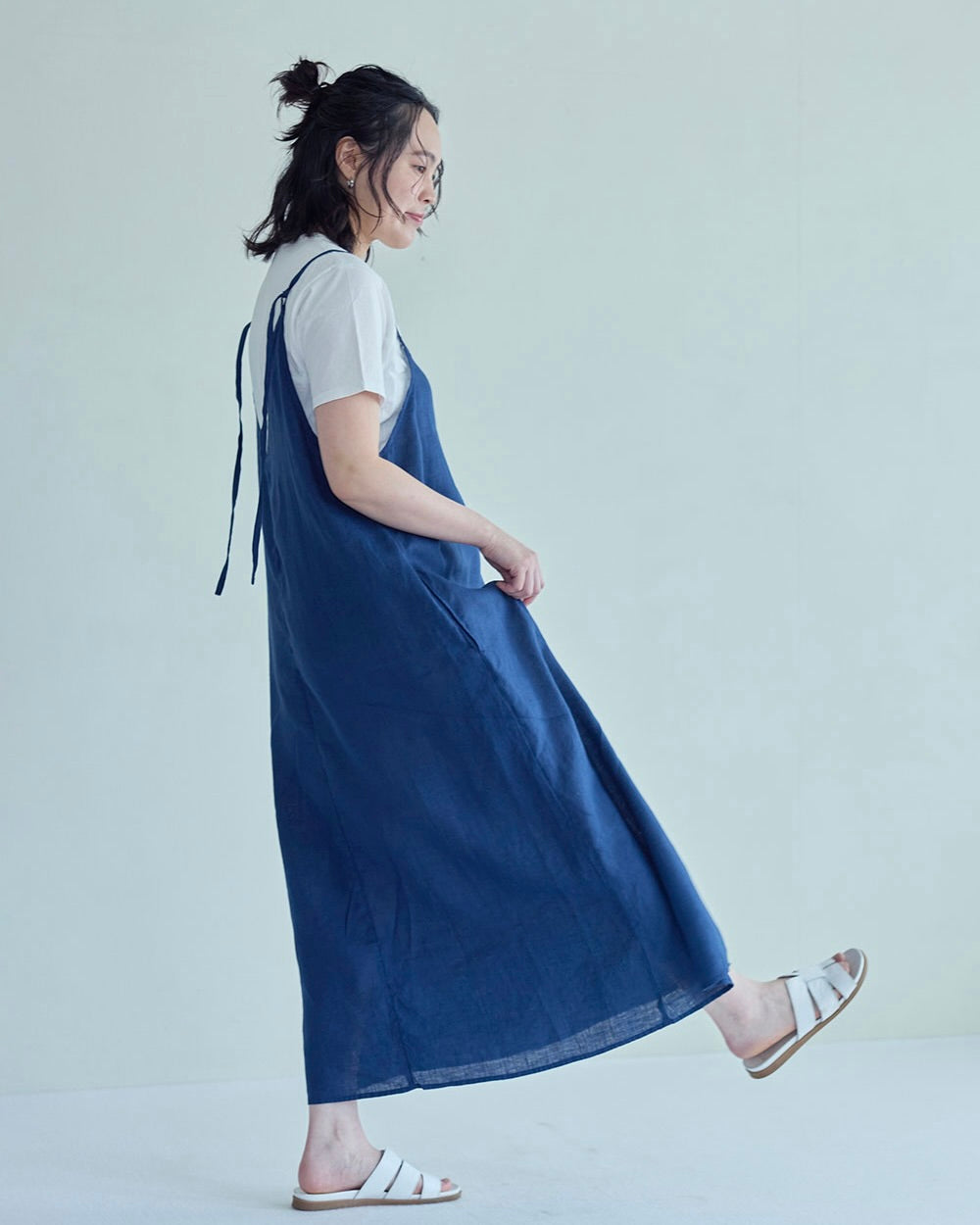 Elise Slip Dress: Blue Nuit