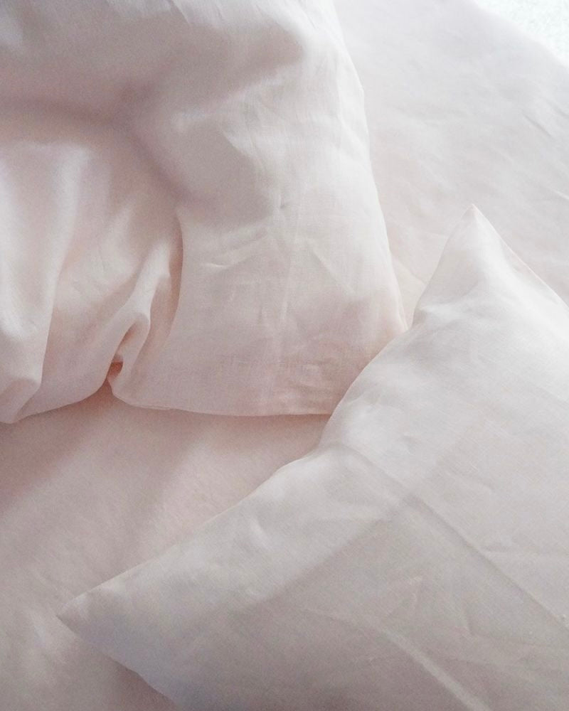 Linen Duvet Cover: Opal Peach