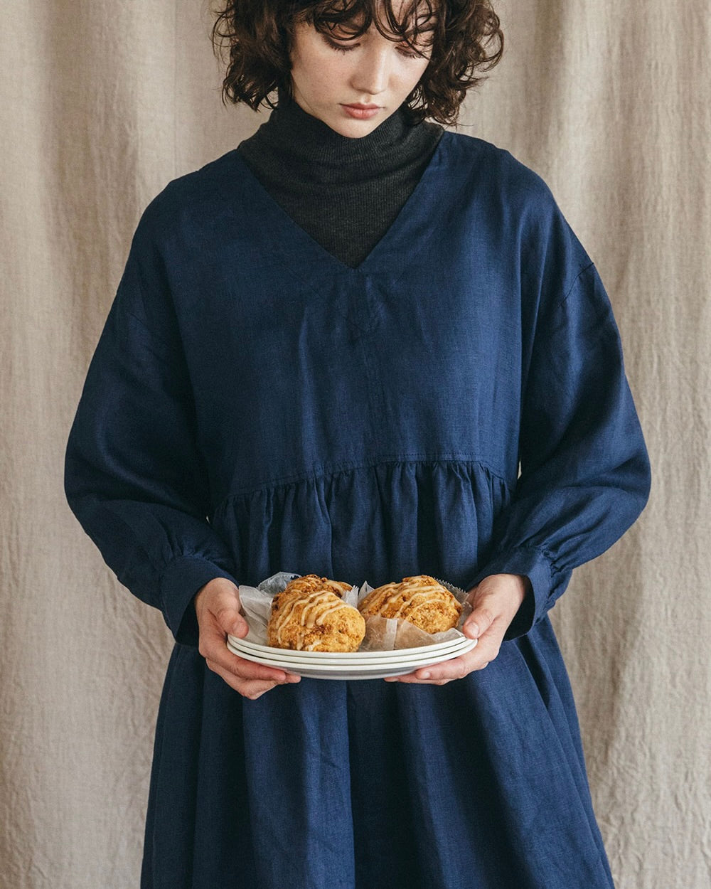 Metra Dress: Blue Nuit