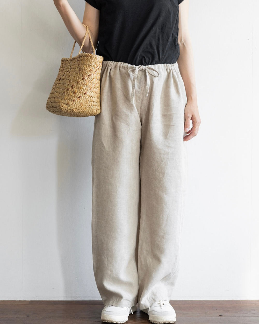 Oise Drawstring Pants: Natural