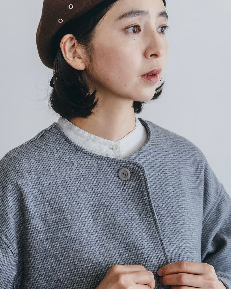 Ivy Coat: Wool Grey Check
