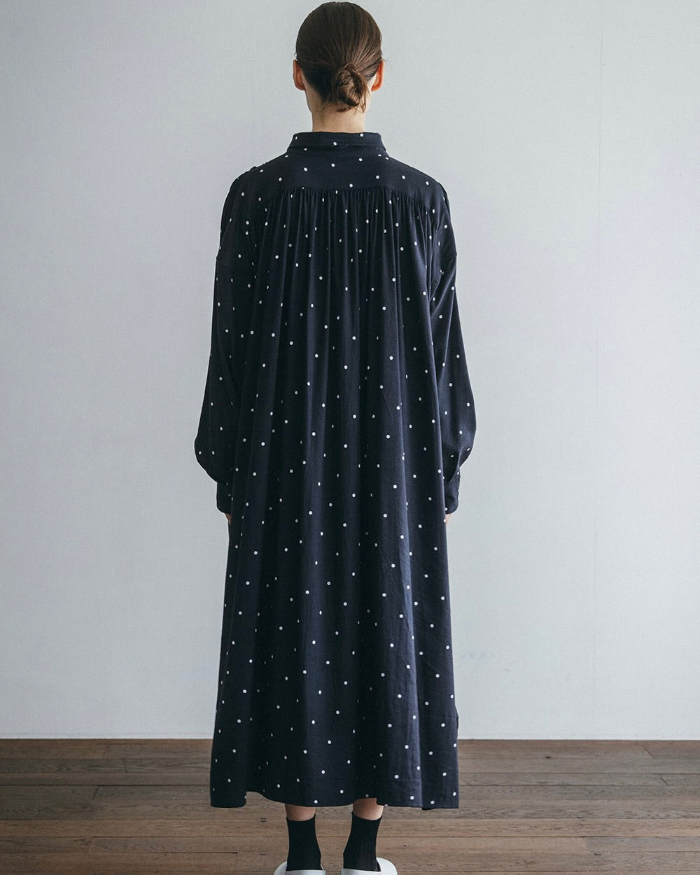Ishaan Dress: Dot Navy