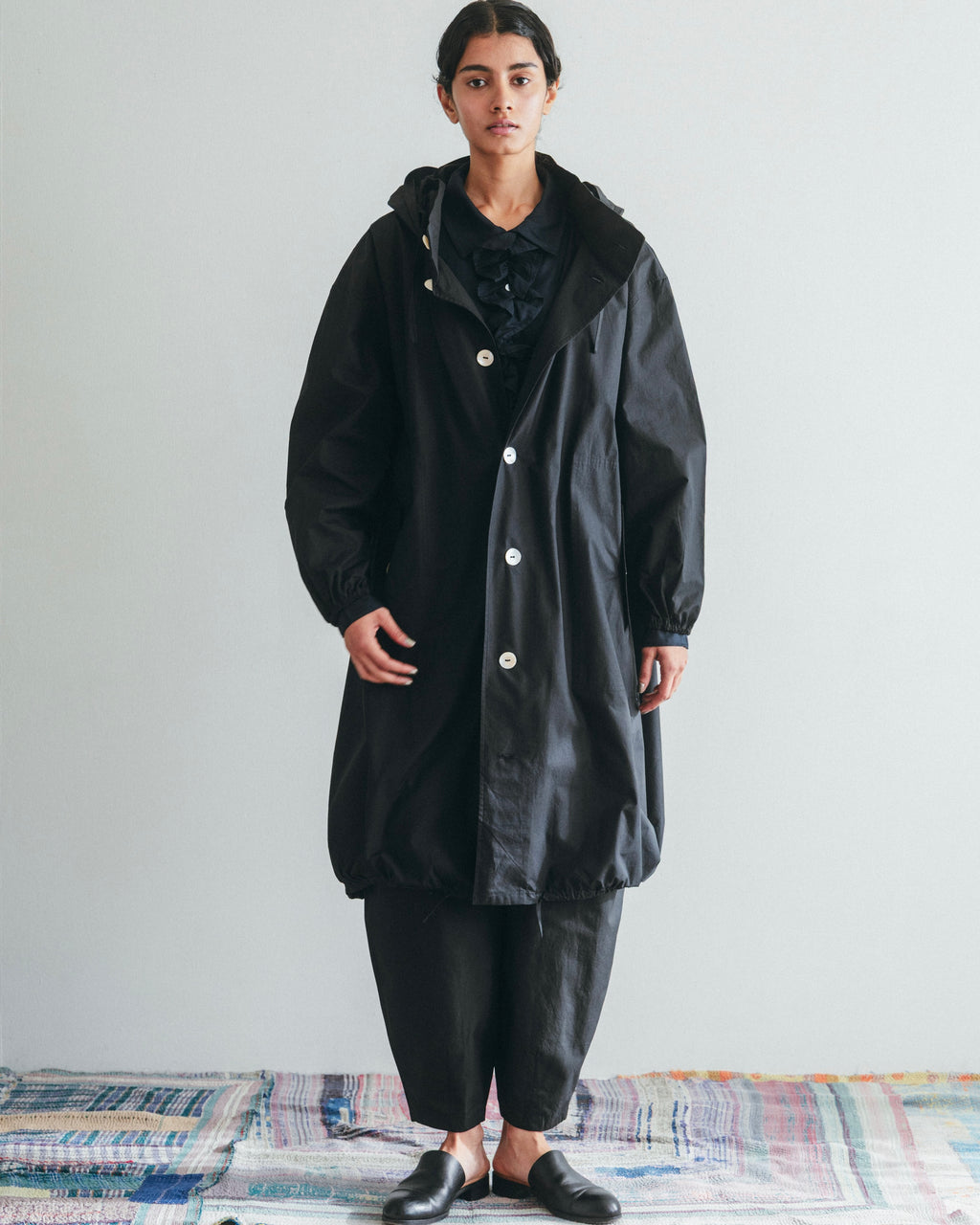 Narain Coat: Black