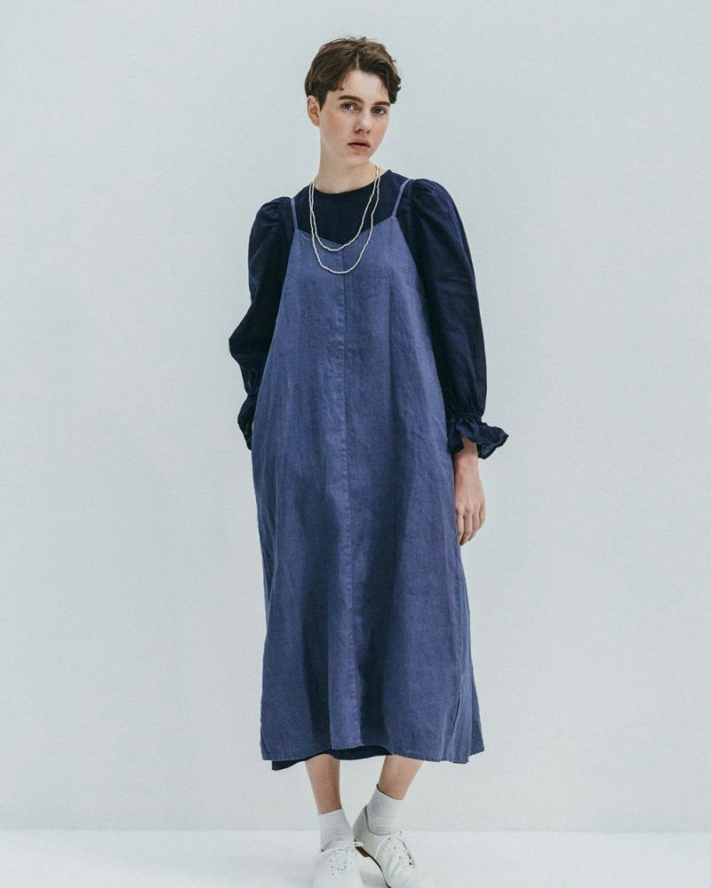 Violet Slip Dress: Smoke Blue