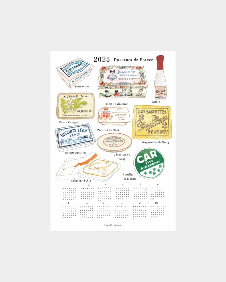 2025 Calendar Cloth: Box of French Sweets