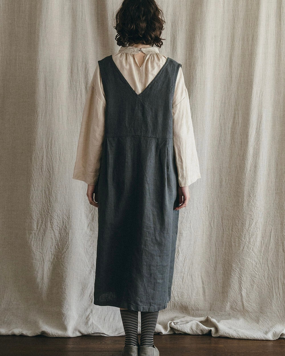 Vilnis Dress: Grey Blue