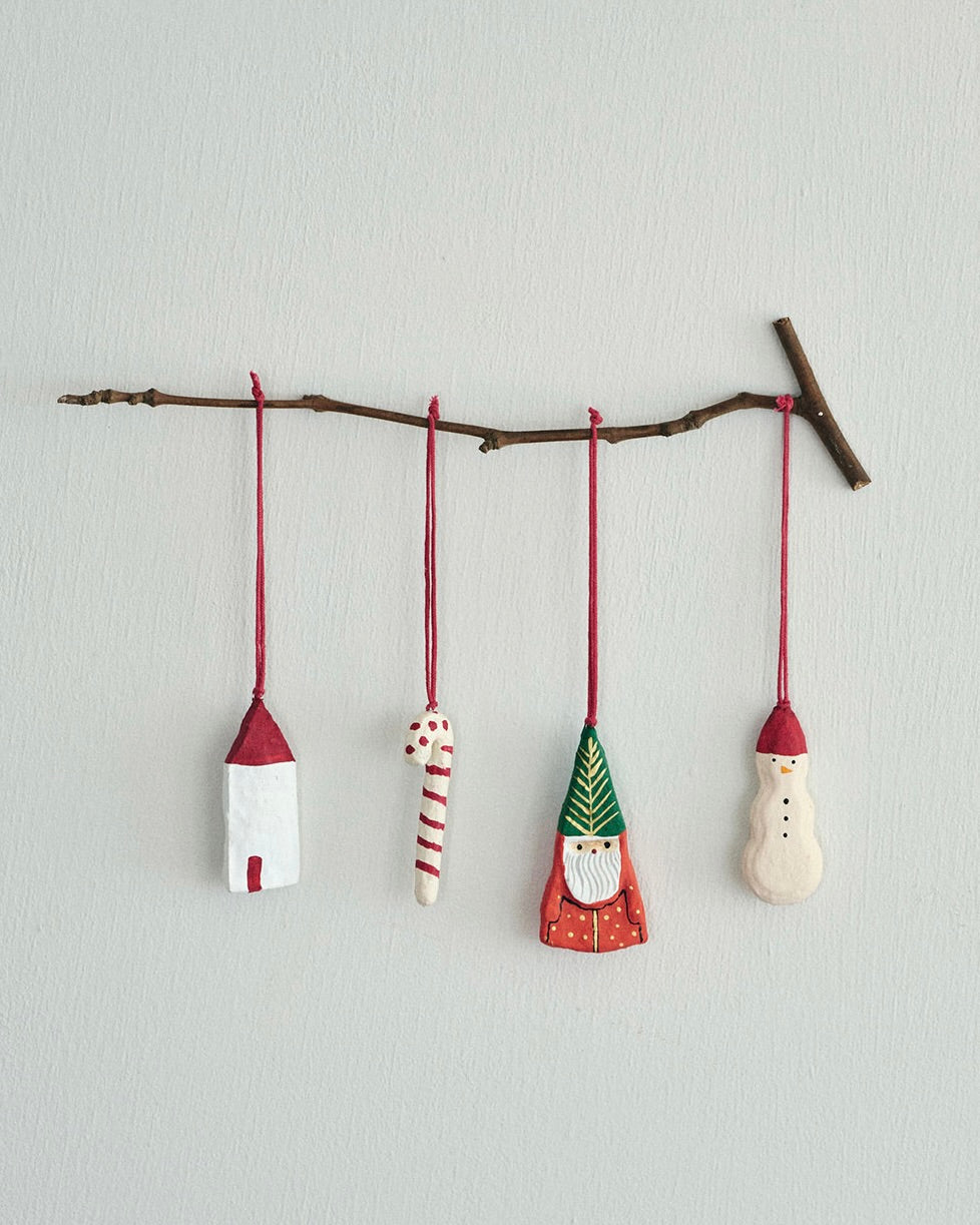 Holiday Ornament 4 Piece Set: Noel