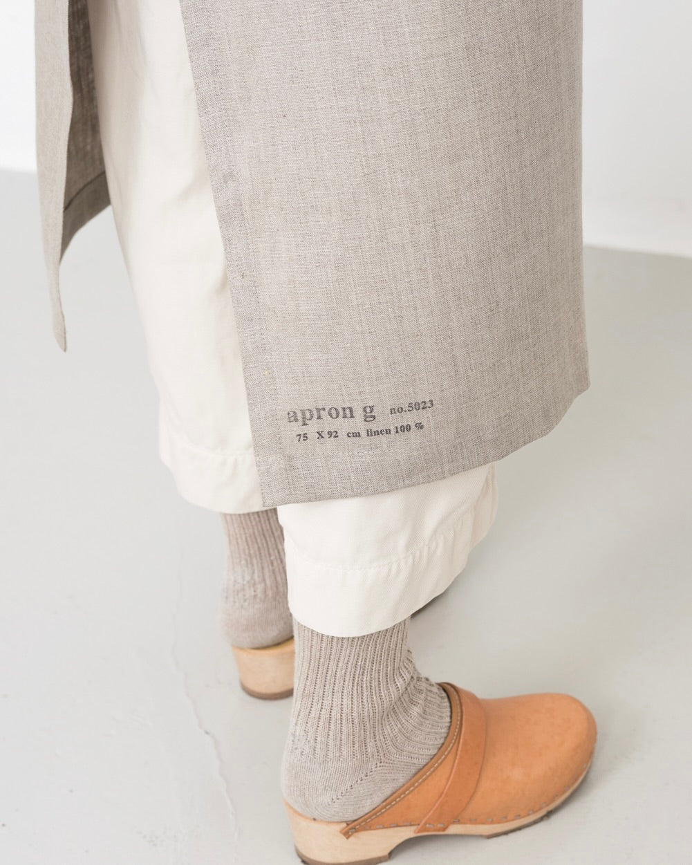 Garçon Apron: Natural with Stamp