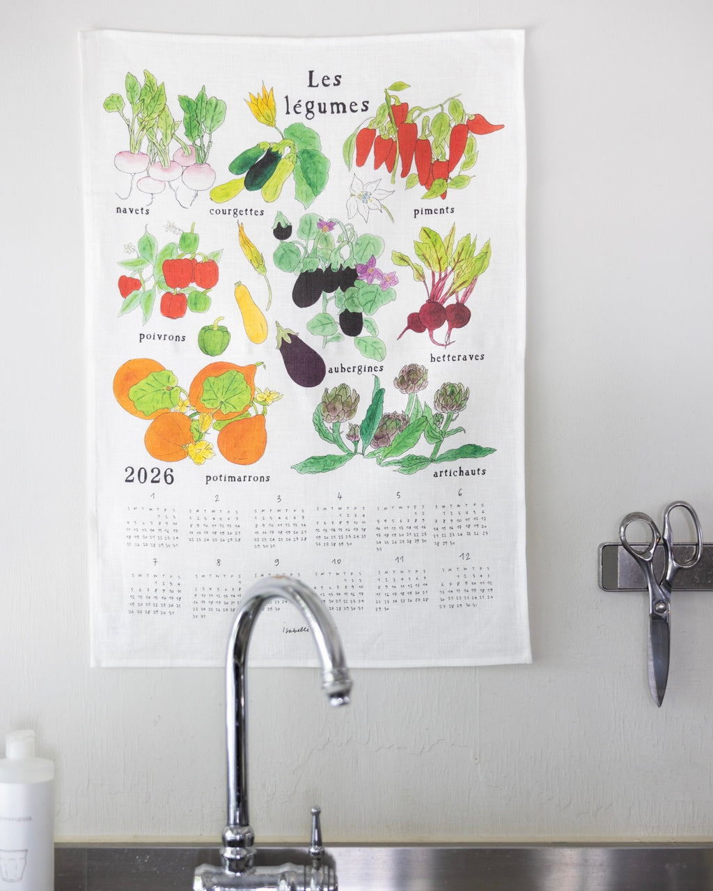 2026 Calendar Cloth: Fresh Vegetables