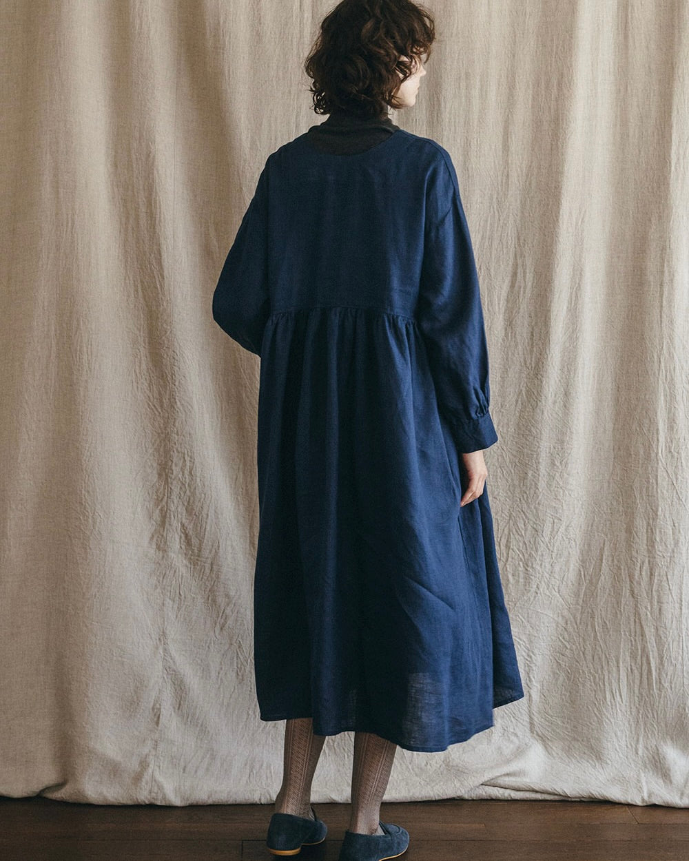 Metra Dress: Blue Nuit
