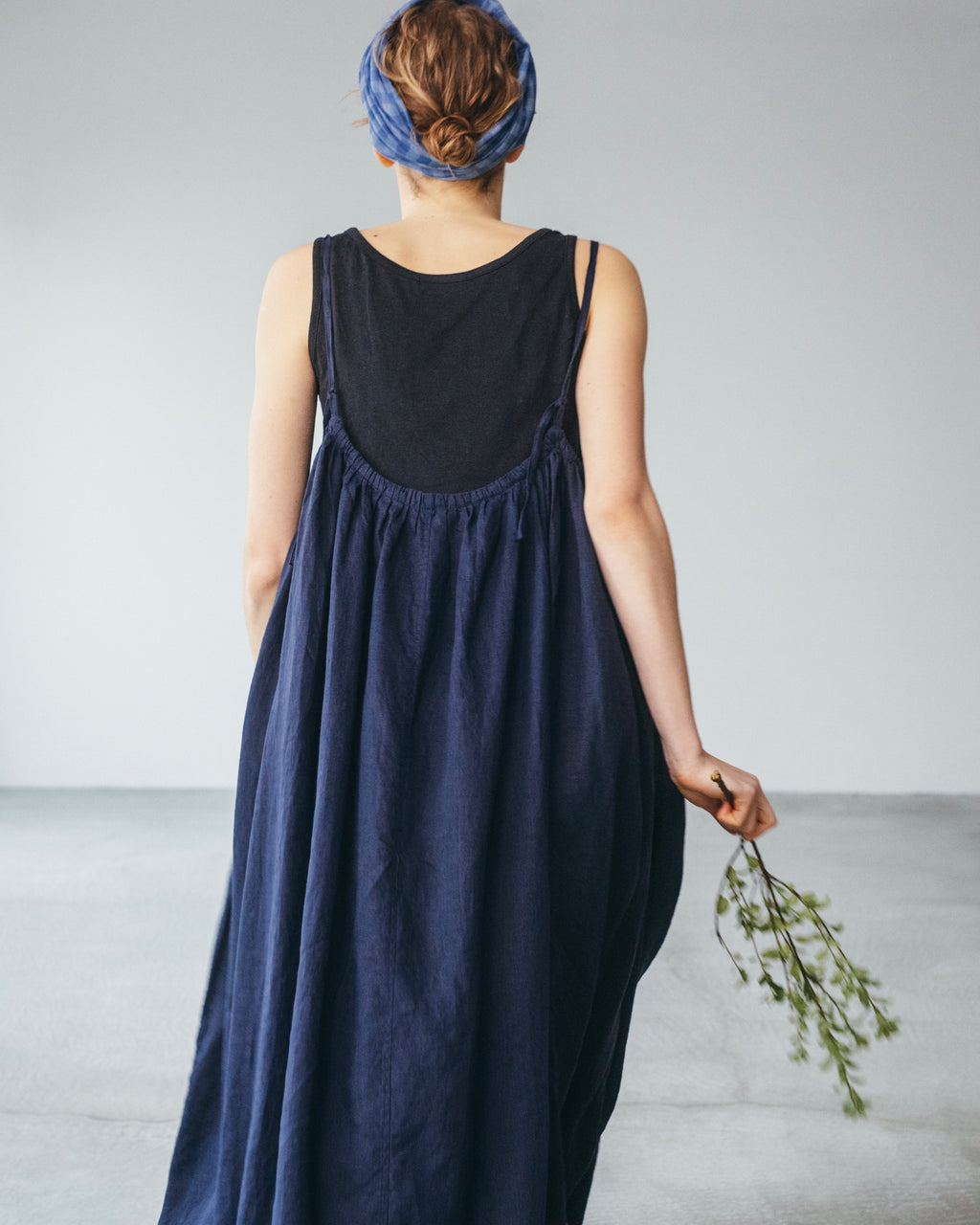 Sara Slip Dress: Blue Indigo