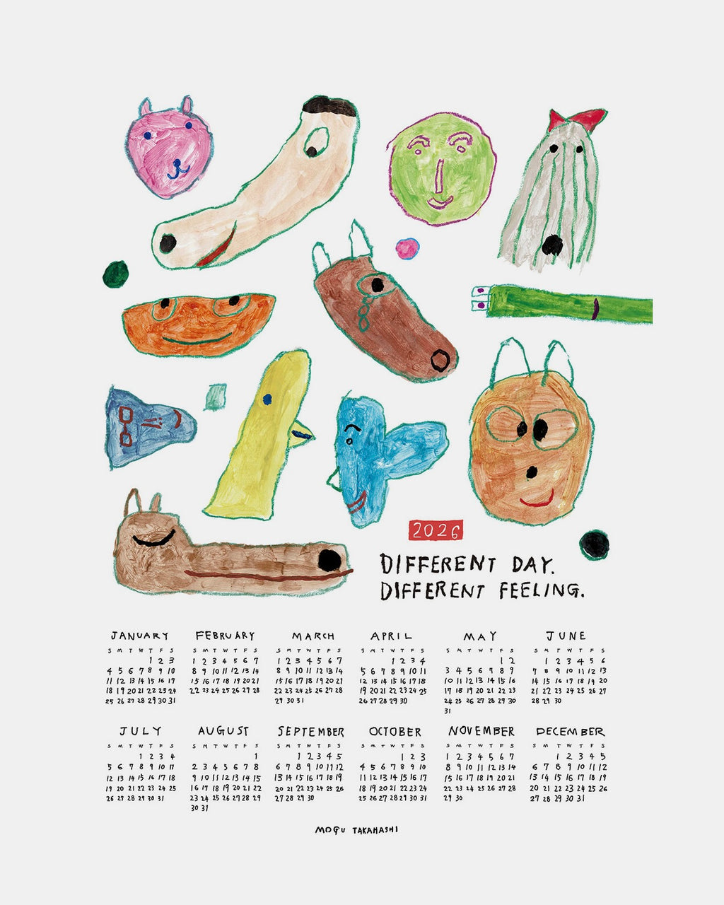 2026 Calendar Cloth: Different Day