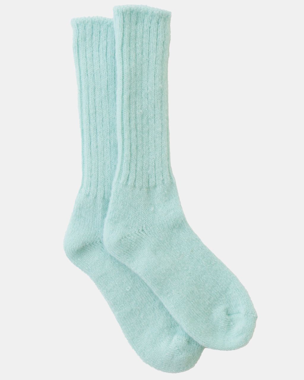 Mohair Socks: Mint