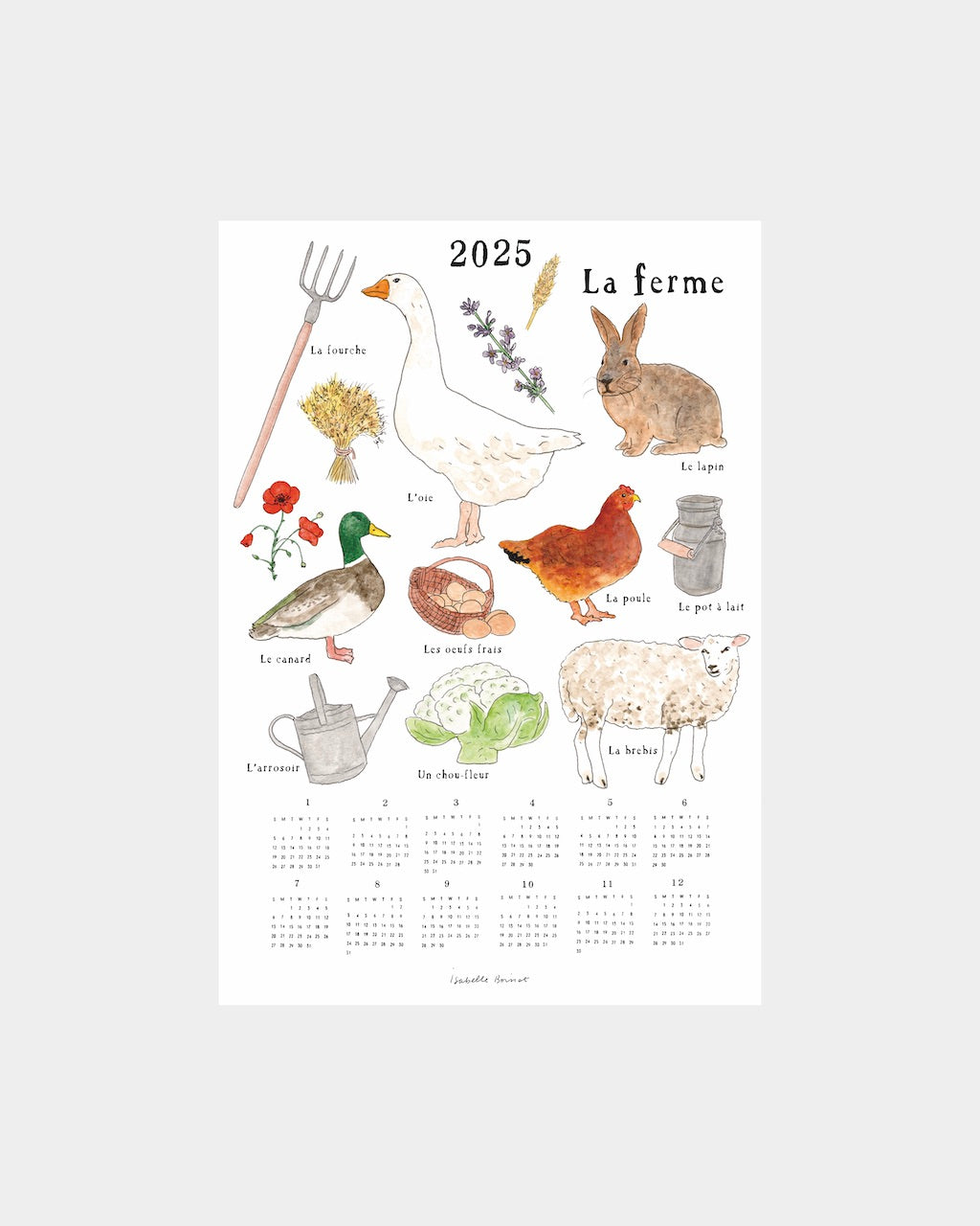 2025 Calendar Cloth: Farms in France