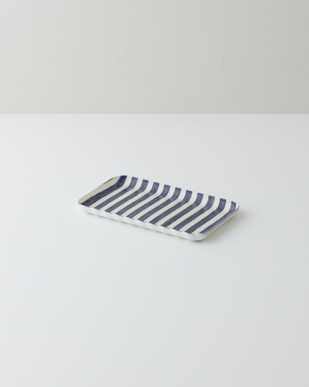 Linen Tray Small: Blue White Stripe